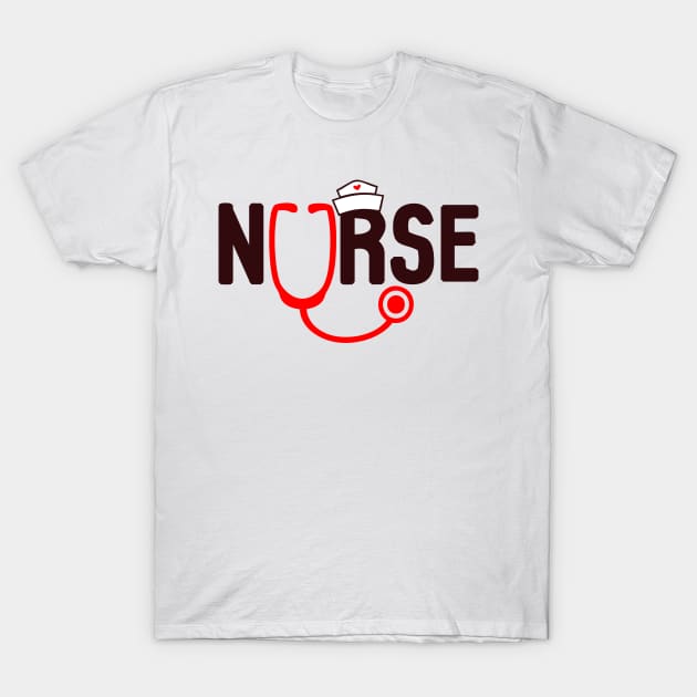 Nursing Gifts for Nurses Stethoscope I Love the Nurse Life T-Shirt by TheOptimizedCreative